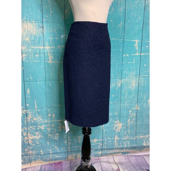 MM. Lafleur The Cobble Hill 2.0 Navy Blue Cotton Jacquard skirt size 1X - Picture 7 of 11
